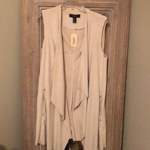 Ivory suede vest NWT